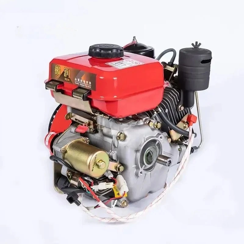 

170F Horizontal Air-Cooled Single-Cylinder Engine, Marine, Tractor, Agricultural, Electric Start, Low Noise