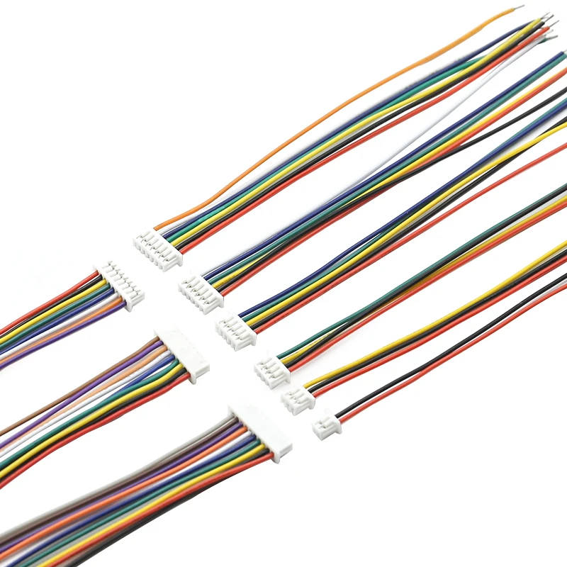 10pcs JST MX1.25 Mini Micro Wire Cable Connector 2/3/4/5/6/7/8/9/10 Pin 1.25MM Pitch Plug 10CM/20cm Wire Length 28AWG