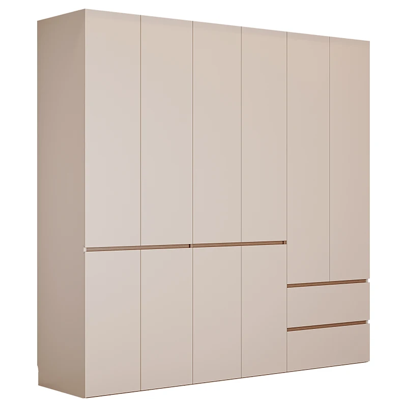 Armadio segmesso moderno e semplice per camera da letto bianco latte