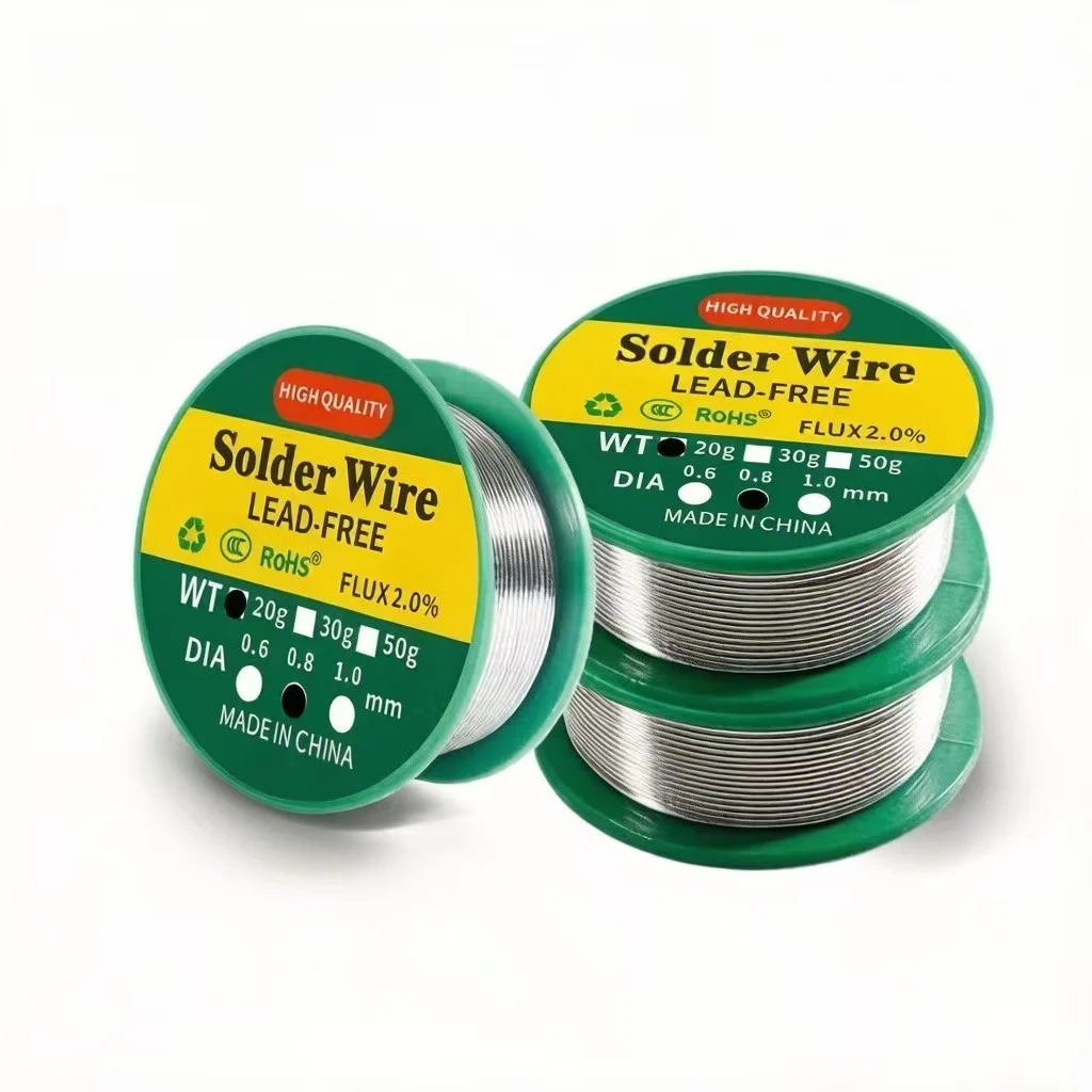 90g 30g 20g Lead‑free Solder Wire Sn99.3/Cu0.7, High Purity Rosin Core Flux Solder Wire Roll For Electronic Repair Welding