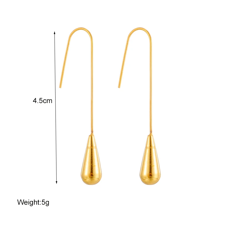 DIEYURO 316L Stainless Steel New Long Water Drop Earrings For Women Fashion 3-Color Ear Jewelry Party Wedding Girls Gift Bijoux