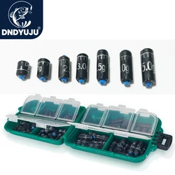DNDYUJU 25-130pcs/box Lead Sinker Fishing Ruler Lead Set Quick Replace 1.5g-5.0g Weight Sinkers Fishing Accessories Tackle Pesca