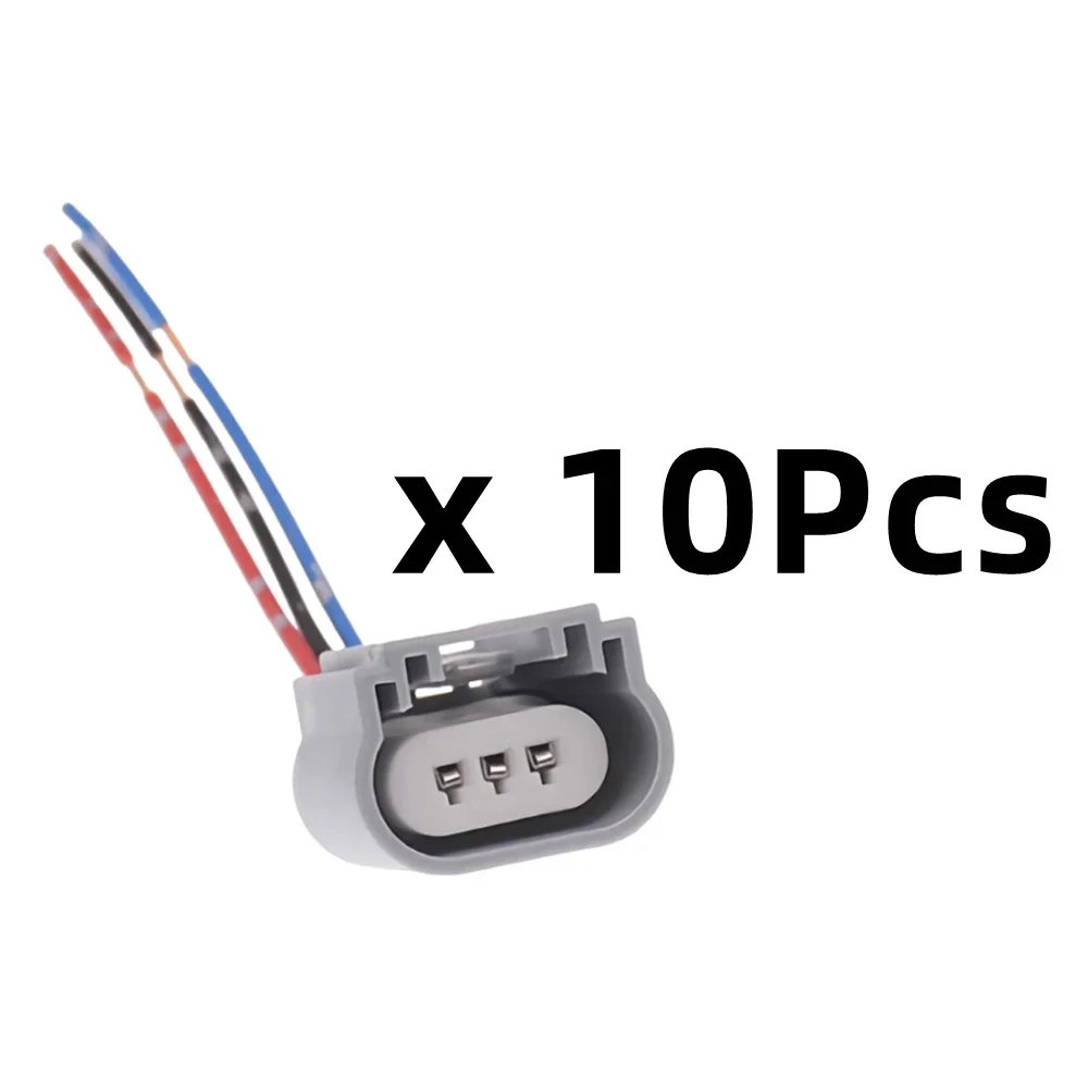 10Pcs Auto Car Headlight Fog Lamp Socket H13 LED Bulb Ceramic Connector Plug Wiring Harness Foglight Adapter Base