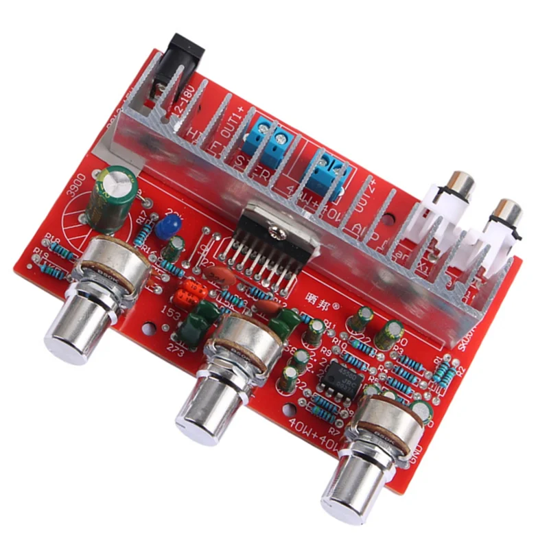 B64C Scheda amplificatore di potenza Car Stereo 40W+ 40W Doppio canale TDA7377 DC 12-15V 2.0 Regolazione multi-banda