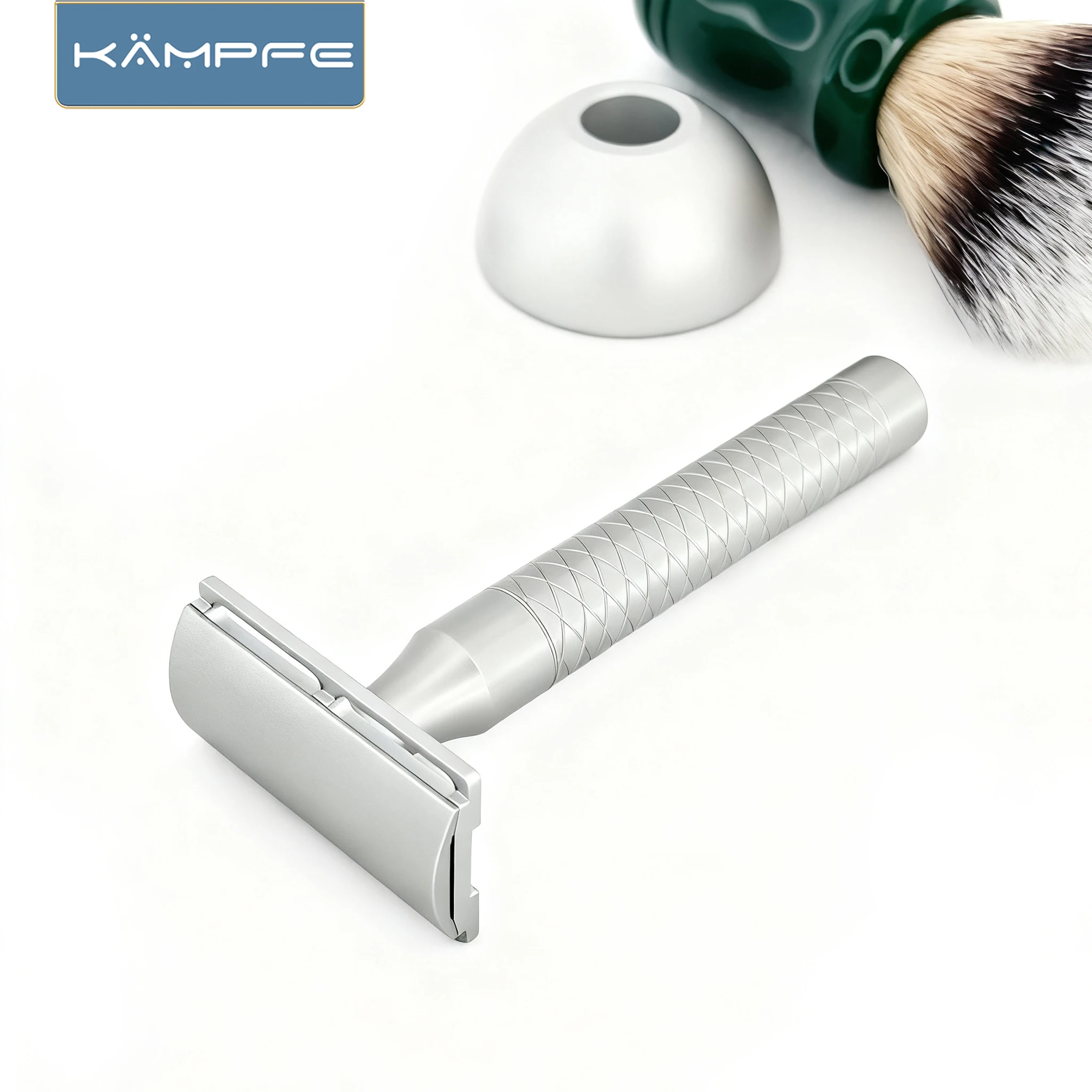 

KAMPFE алюминиевая высококачественная бритва для бритья, безопасная бритва для мужчин, нескользящая бритва со сменным лезвием, машина для бритвы