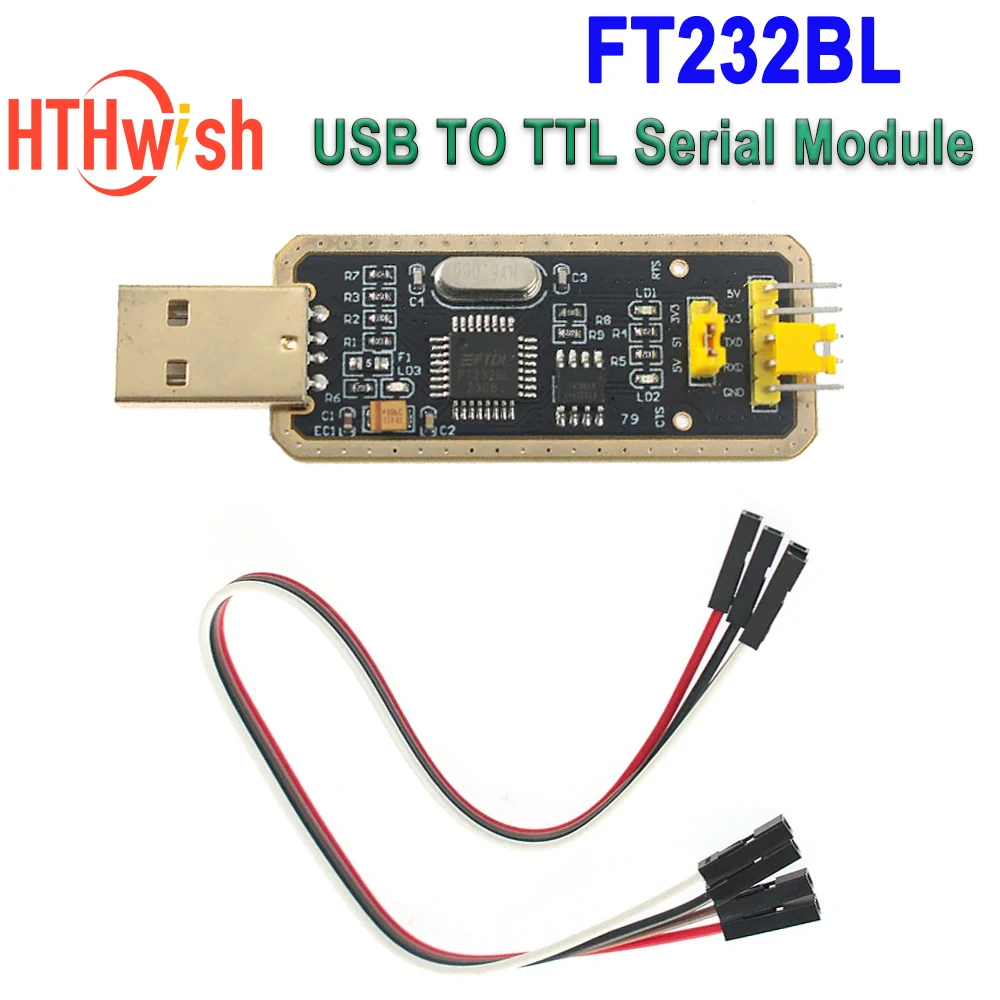 FT232 USB 2.0 إلى TTL مستوى تحميل كابل إلى لوحة تسلسلية وحدة محول FT232BL 5 فولت 3.3 فولت مصحح الأخطاء إلى 232 دعم win10
