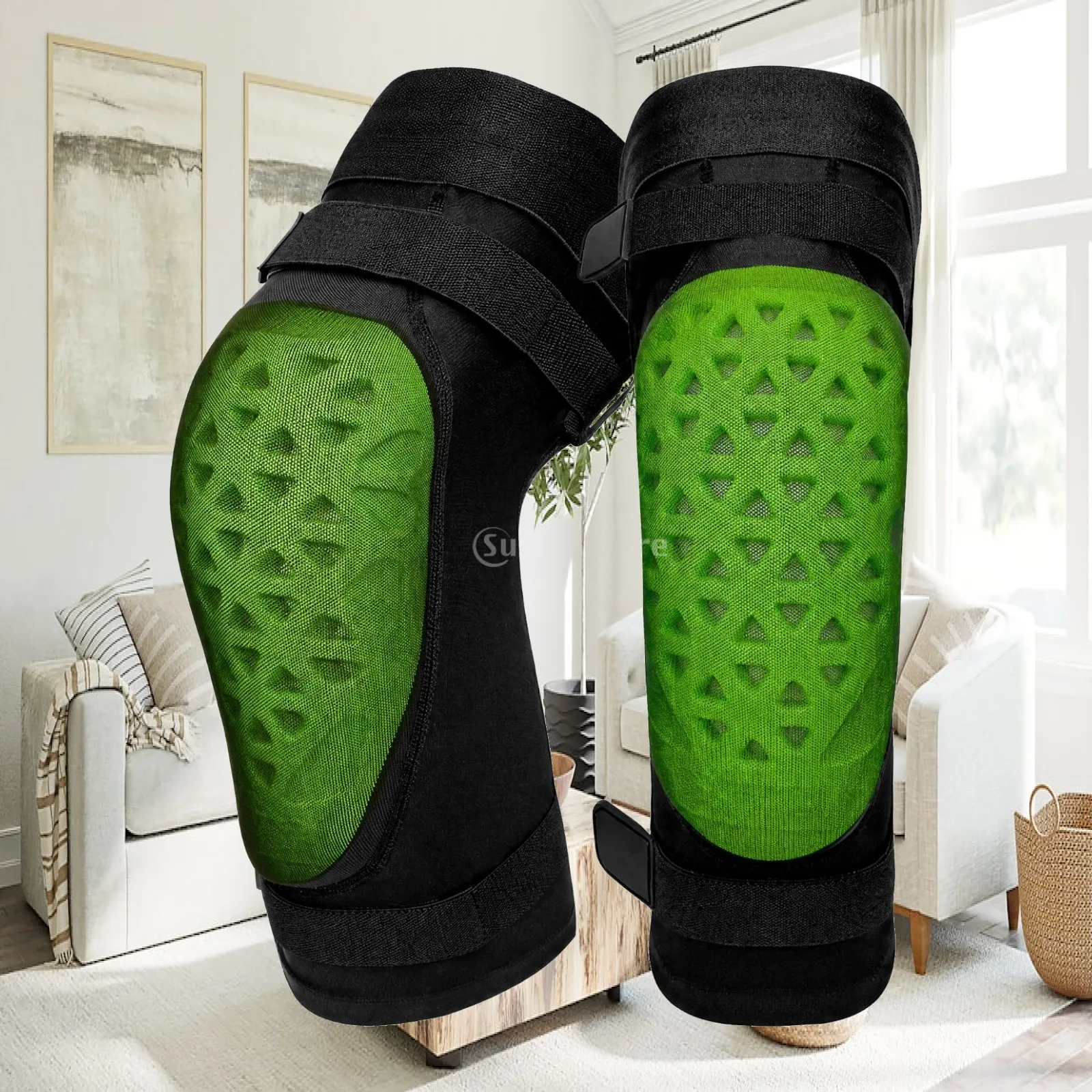 Flexible Shock Absorb Knee Protector with Collision Cap for Extreme Sports Sweat Wicking Textile Design