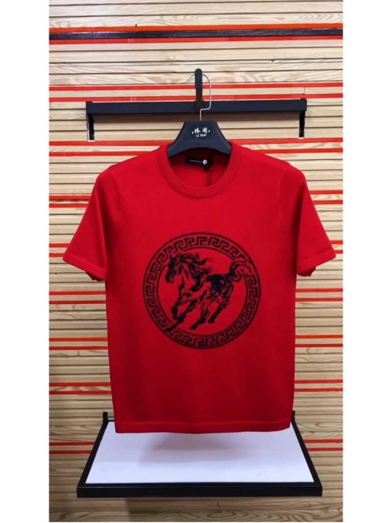 

Faionable Thiened ort Sve Knitted Sweater round Ne Couple Sle Simple Casual Breathable Warm Polyester Fiber Top