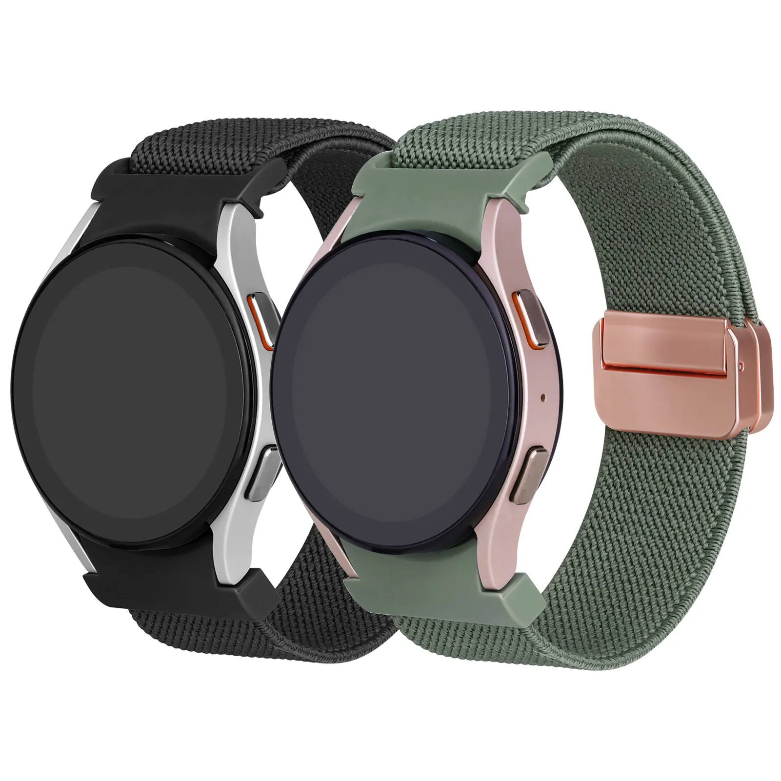 

No Gaps Nylon Band For Samsung Galaxy Watch 6 4 classic/5 pro 47mm 43mm 44mm 40mm magnetic bracelet Galaxy watch6 watch 4 strap