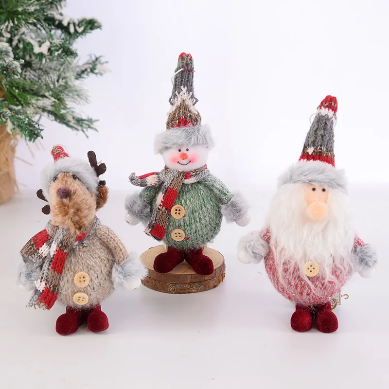 

Christmas Dolls Santa Claus Snowman Deer Doll Pendant Christmas Tree Ornaments Kids Gifts Xmas Navidad Gifts Happy New Year 2025