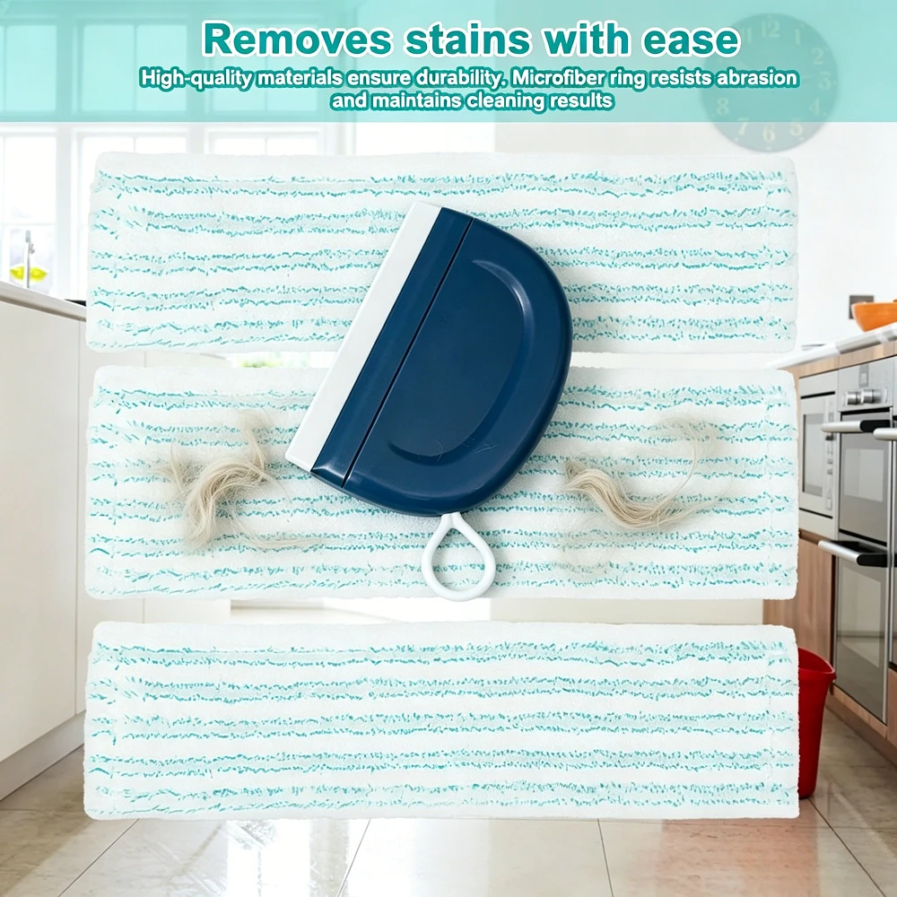 3PCS Mop Cloth Cover for Leifheit Profi XL Replacement Pad with 1PC Cleaning Scraper Micro Duo Super Soft Floor Cleaning Mop Pad