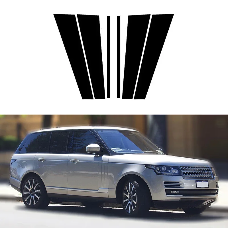 1Set Car Door Window Pillar Posts Molding Cover Trim Kit For Land Rover Range Rover L405 Vogue 2014 2015 2016 2017 2018-2021