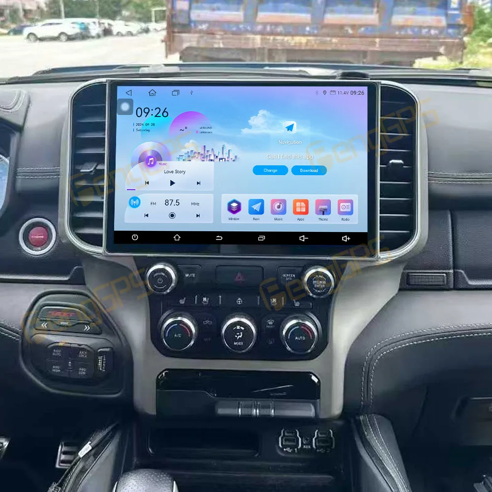 

13,1-дюймовый автомобильный радиоприемник для Dodge Ram 2019-2023 с Android Auto, GPS-навигацией, мультимедиа, видео и стереосистемой