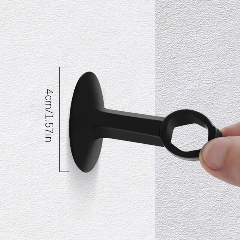 Silicone Door Suction Stopper Silicone Suction Wall Protector Door Stoppers No Drilling Knob Home Supplies Door Catch For Wall