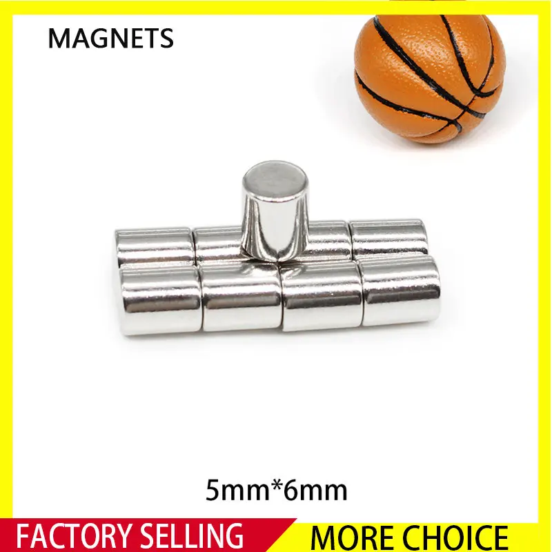 

20~500PCS 5x6mm Small N35 Round Magnet 5mm x 6mm Neodymium Magnet Permanent NdFeB Super Strong Powerful Magnets