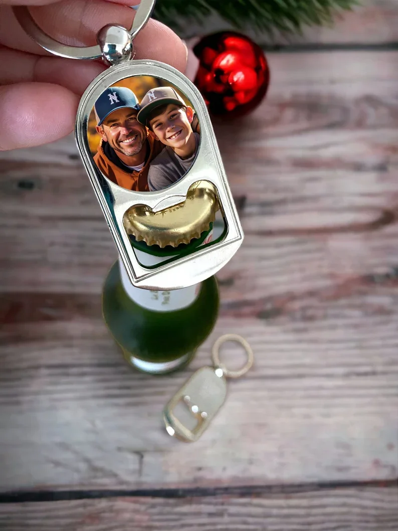 Ouvre-bouteilles de bière et de boissons photo personnalisables par transfert de chaleur, adaptés aux cadeaux de vacances/mariage/serre, fêtes
