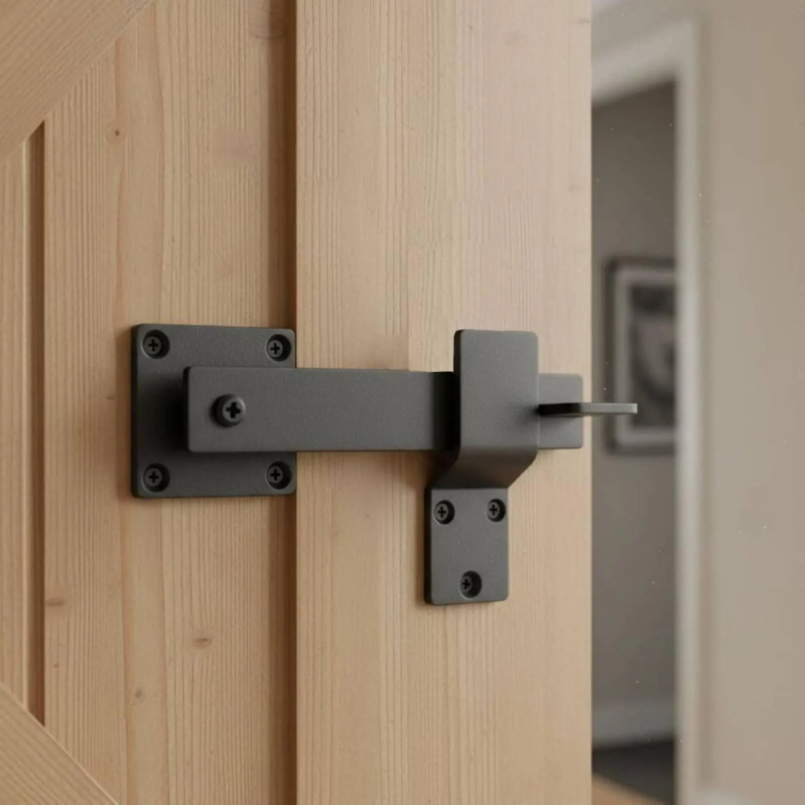 

Barn Door Latch Anti-Theft Sliding Door Latch Hardware Heavy Duty Long-Lasting for Pet Enclosure