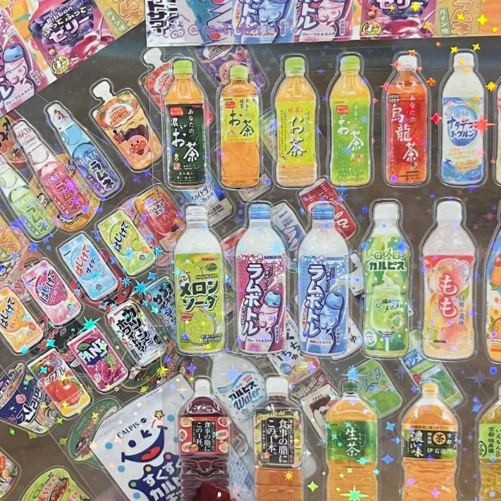 10 قطع من ملصقات PET المقاومة للماء - ملصقات قصاصات كرتونية وملصقات يومية للهاتف والقرطاسية وتغليف المواد الغذائية Kawaii #5