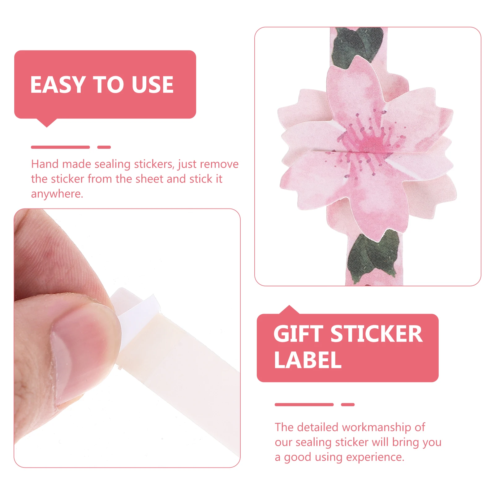 20 Sheets Gift Decorative Sealed Sticker Decoration Label Pvc Food Adhesive Stickers