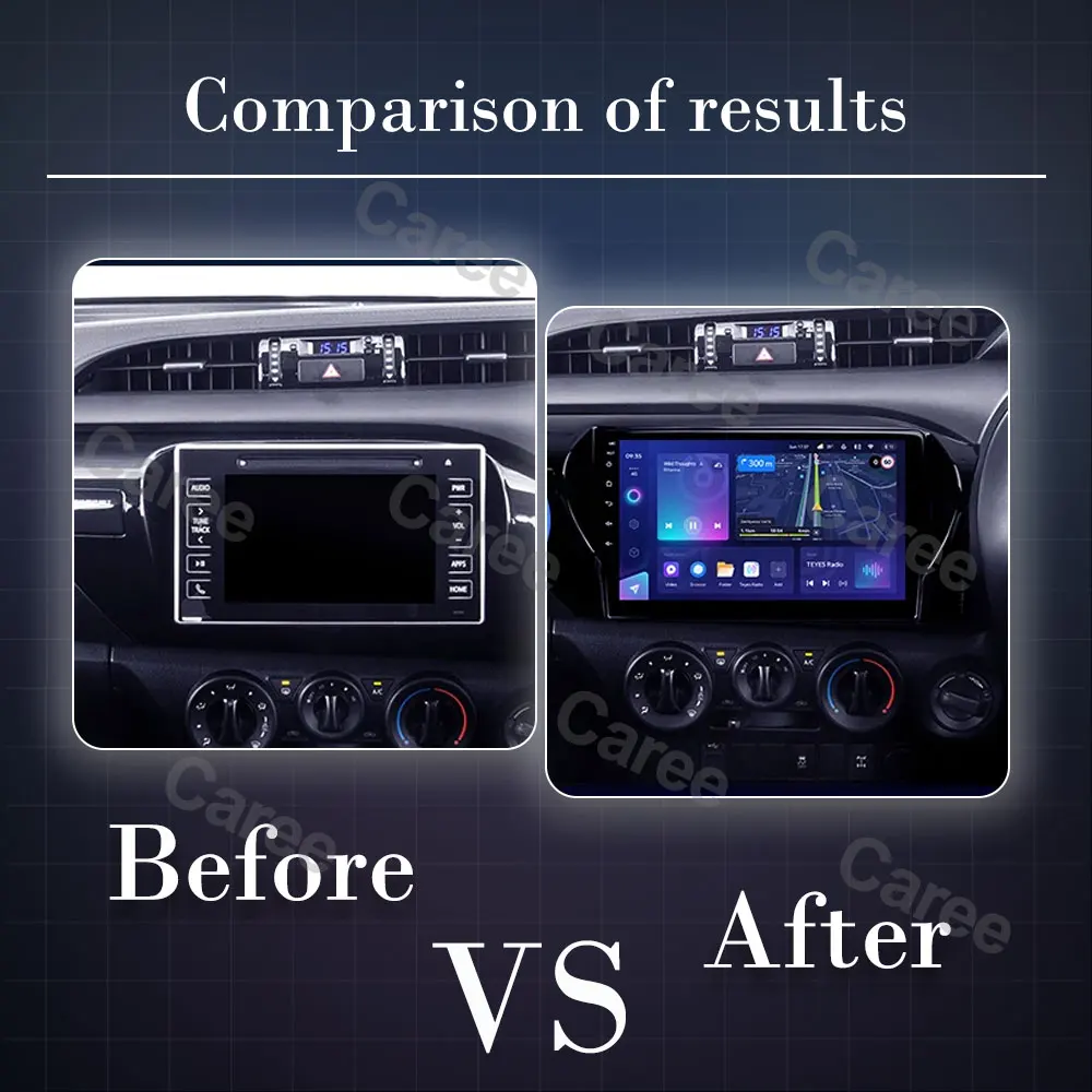 أندرويد 14 Carplay راديو السيارة لتويوتا هايلكس ريفو فيجو IMV 2016 2017 الملاحة نظام تحديد المواقع مشغل وسائط متعددة واي فاي + 4G ستيريو فيديو BT