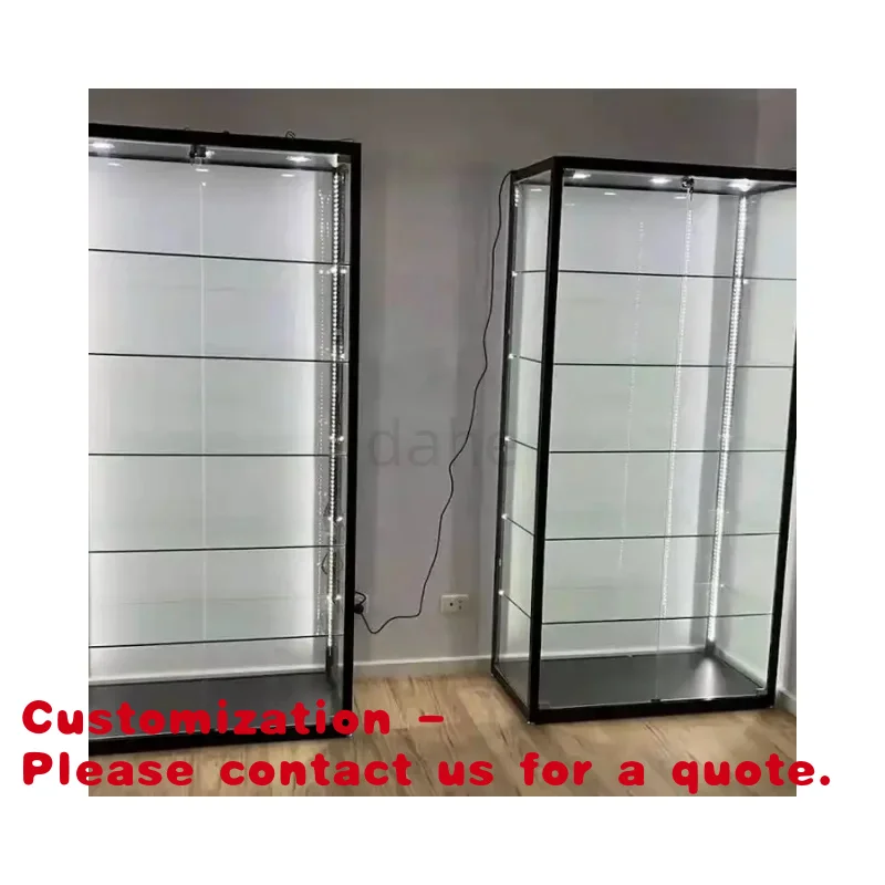 

Customize.Multi-layered Glass Showcase Lockable Full Smoke Shop Glass Display Cases Wall Cabine Cosmetic Bags a