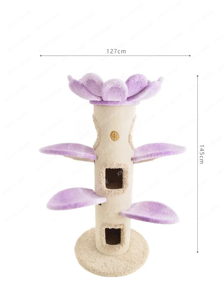 New Advanced Customization Creative Simulation SUNFLOWER Big Tree House Cat Climbing Frame Scratch-Resistant Cat Castle