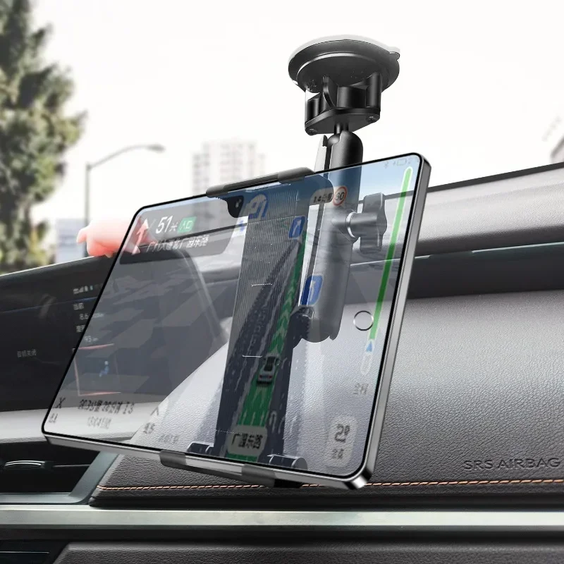 Upgraded Suction Cup Car Phone Holder 2 in 1 Sucker Car Tablet Stand Universal GPS Navigation Bracket for 4.5-13.5