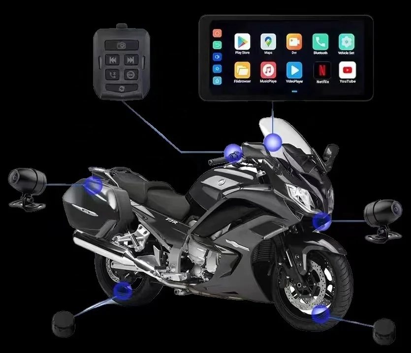 

2025 New A600 Touch Screen Motorcycle GPS Navigation IPX7 Water Proof Wireless Carplay Android Dashboard Motorcycle Auto Radio