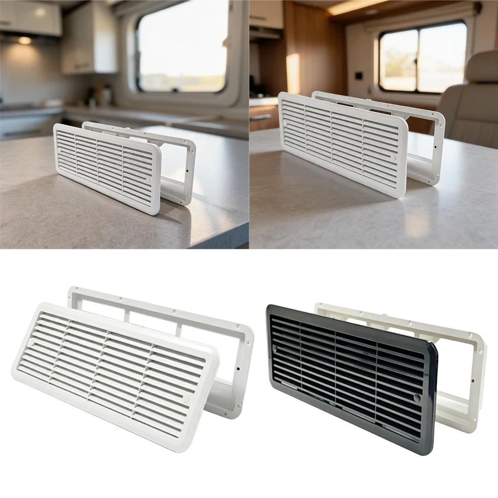 White RV Side Ventilation Fan Efficient Rv Side Ventilation Fan Louvered Heat Dissipation Vent High-quality Plastic Construction