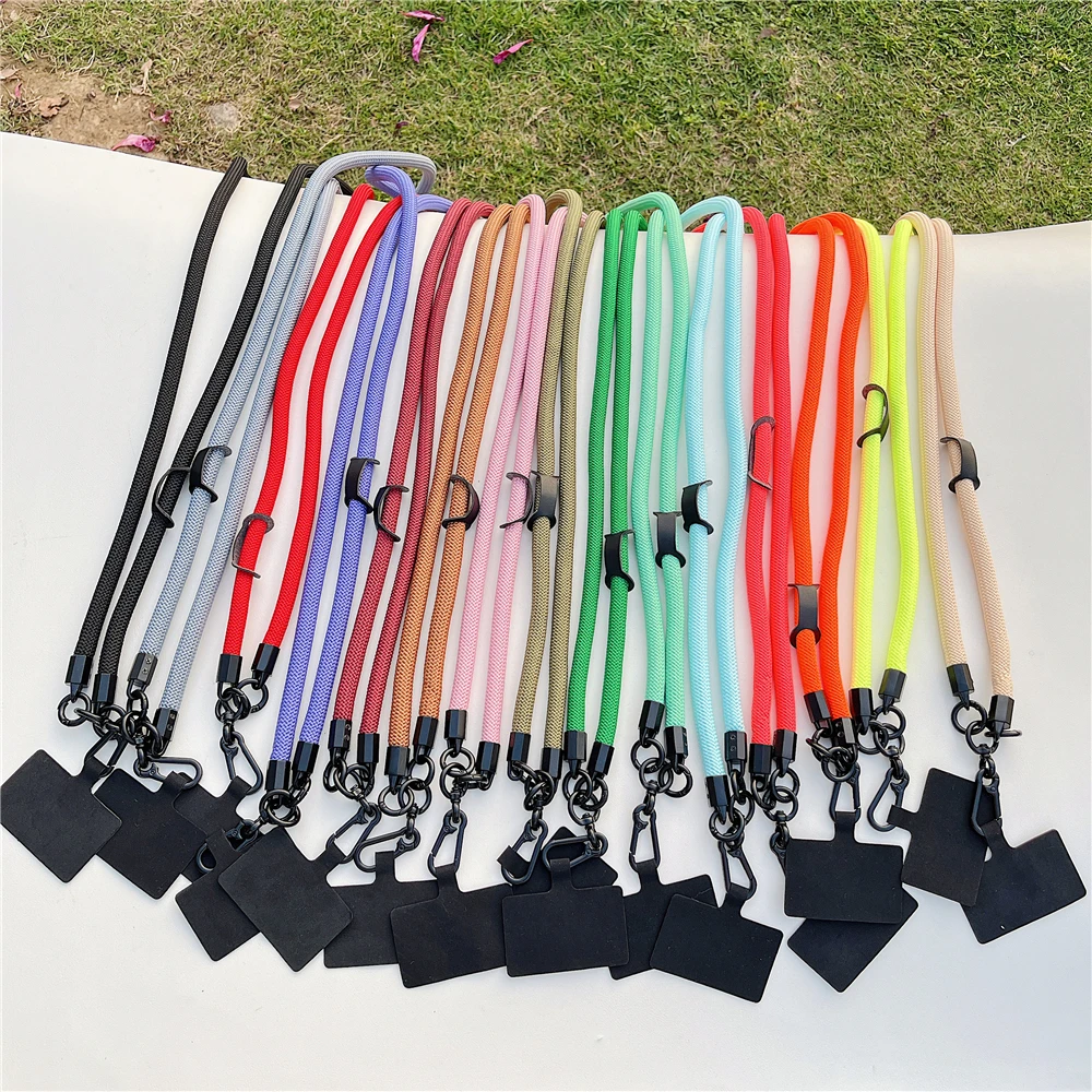 Anti-lost Mobile Phone Crossbody Lanyard Adjustable Neck Strap Cord Rotatable Clasp Safety Rope For iPhone Samsung Cases