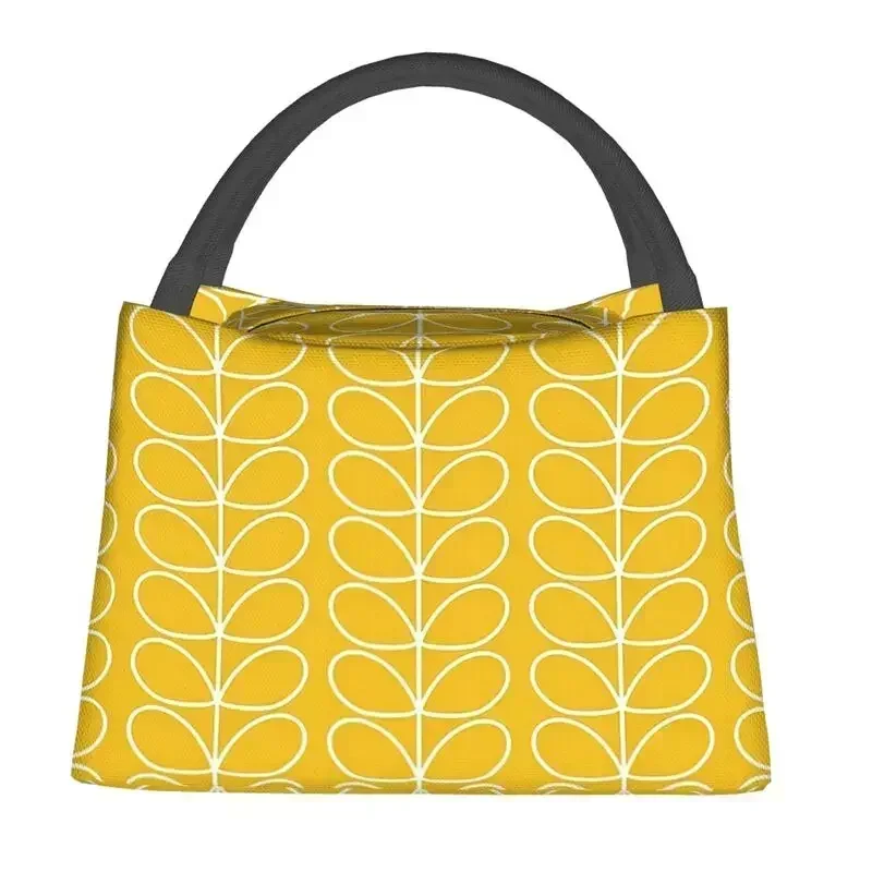 Orla Kiely Linear Stem Insulated Lunch Bag for School Office Scandinavian Floral Resuable Cooler Thermal Lunch Box Women