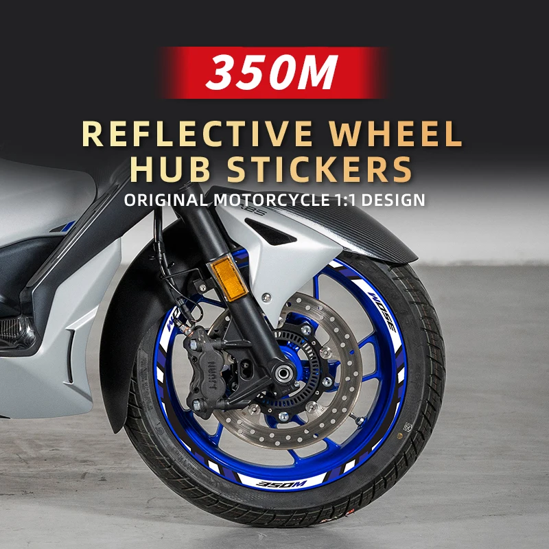 

Used For ZONTED 350M Motorcycle Accessories Decals Easy To Pasted Reflective Wheel Hub Stickers To Safty Riding