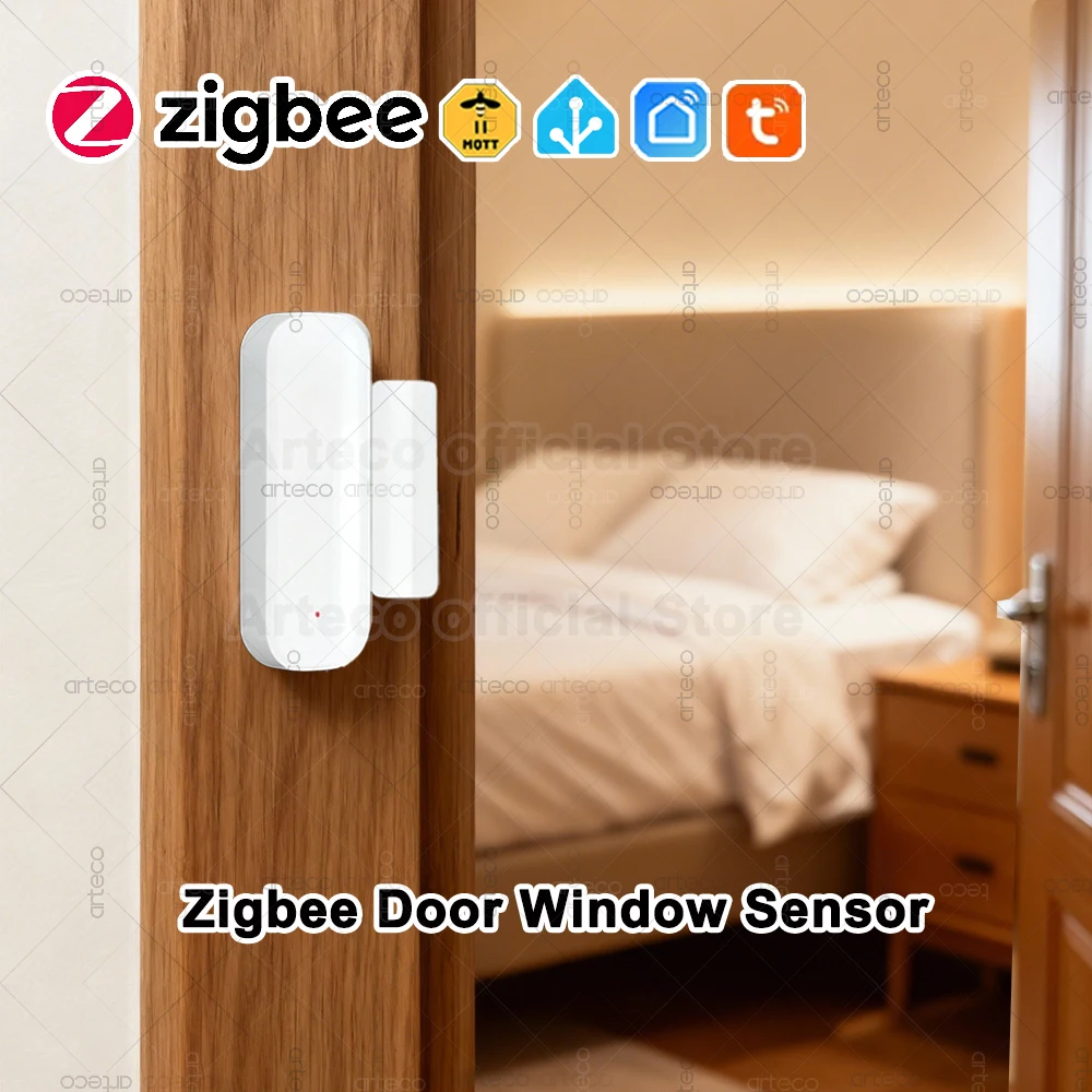 

Tuya Zigbee Door Sensor Window Contact Sensor Open Closed Detector Burglar Smart Home Security Protect,Works With Smart Life Z2M