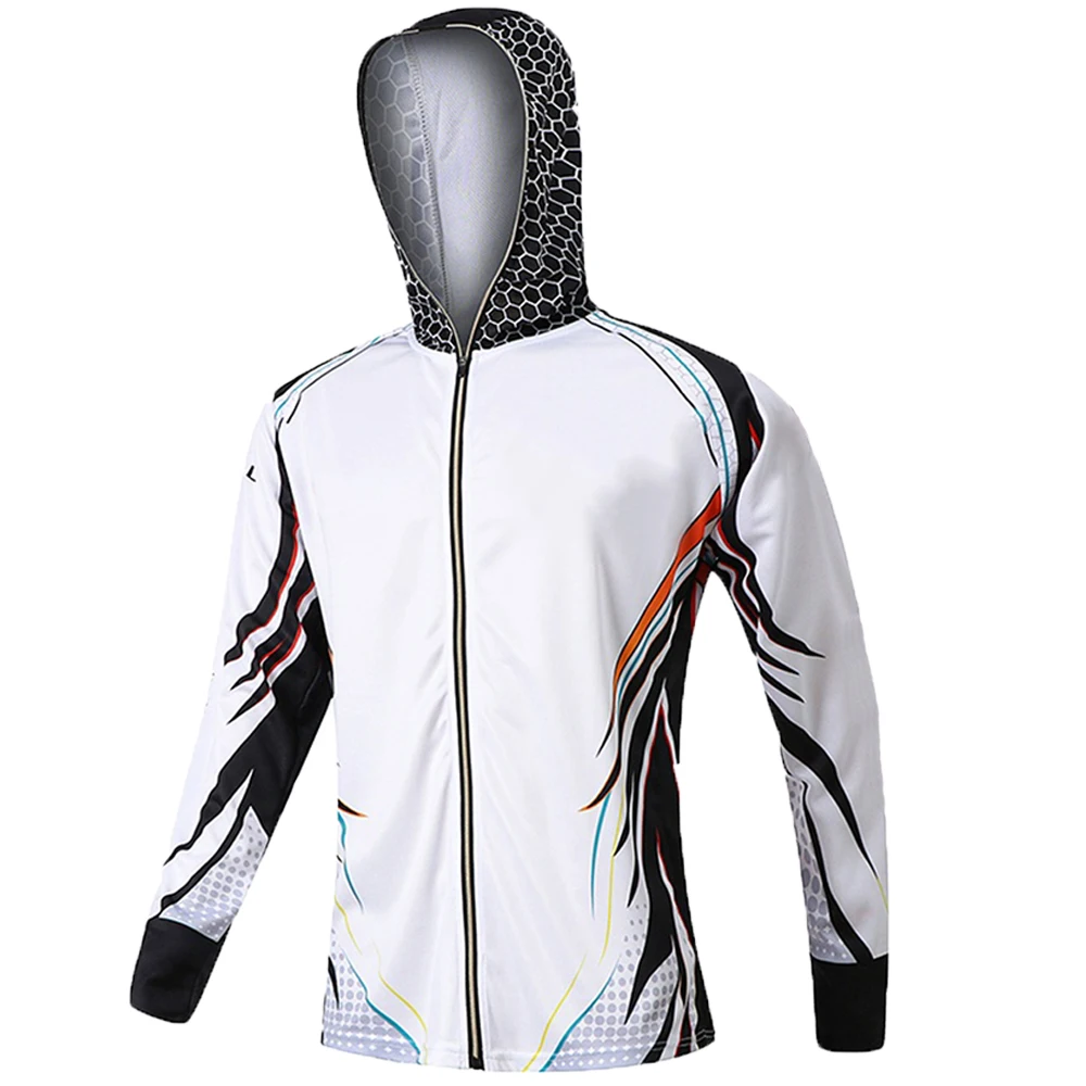 Fishing Hooded Quick Drying Sun Protection Fishing Shirts Clothing  Anti-UV Lightweight Fishing Jerseys Hoodies For Men