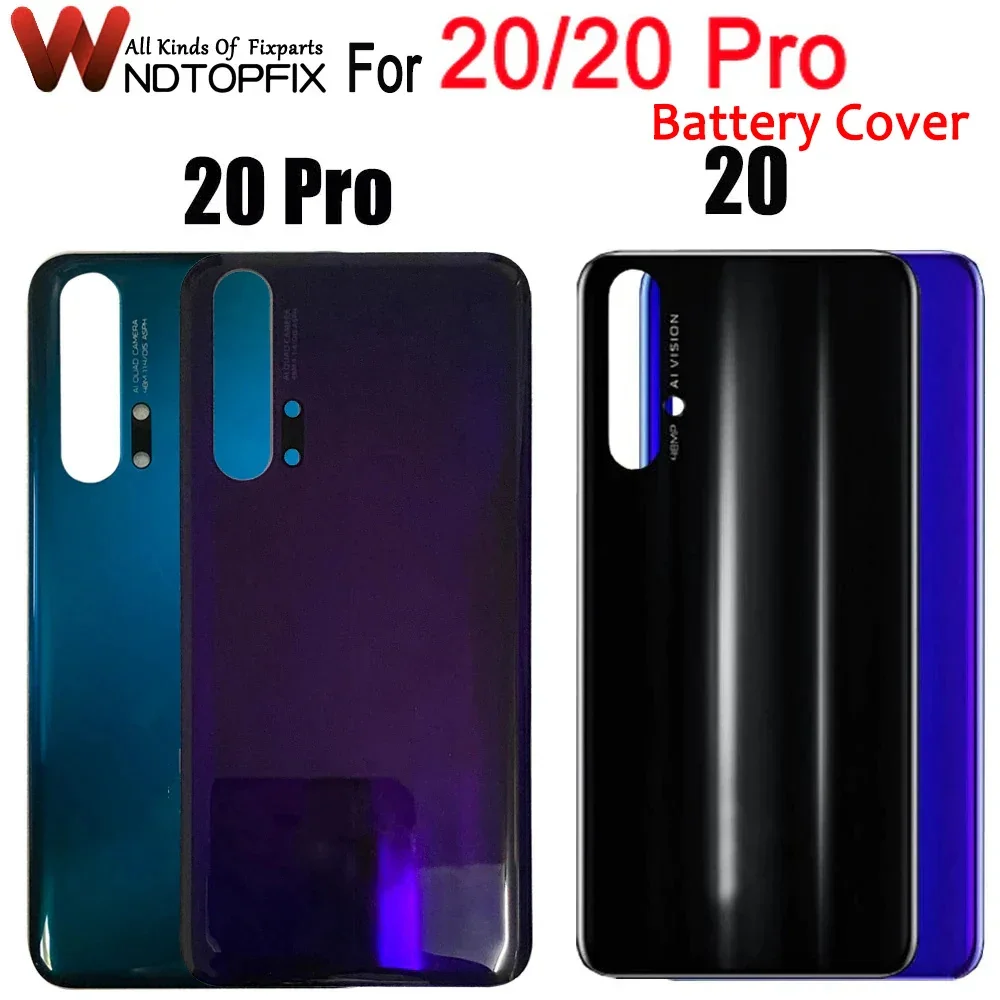 1PC BackGlass For Huawei Honor 20 Pro Battery Cover Rear Panel Door Housing Case For Honor 20 Back Cover For Honor20 Pro Housing