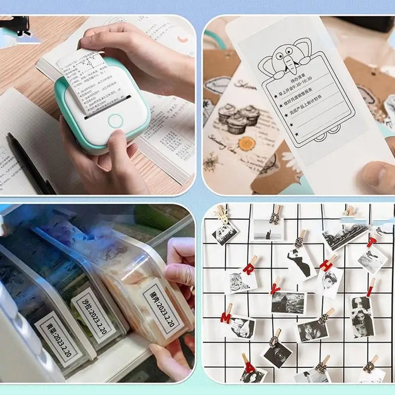 Thermal Printer Sticker Paper 57x30mm Mini Pocket Printer Sticker Paper Mini Printer Sticker Paper Refill Self-Adhesive Label