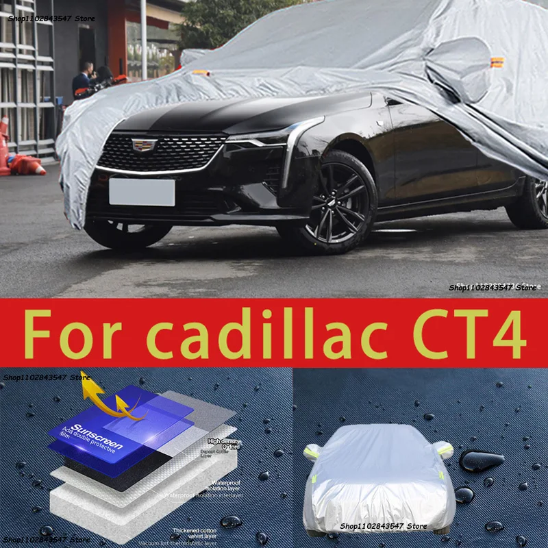 

For Cadillac CT4 Car protective cover, sun protection, cooling protection, car clothing, car paint protection auto