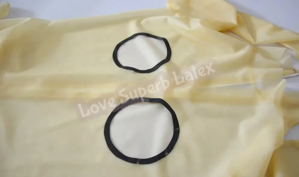 Catsuit in lattice naturale fatto a mano da donna Catsuit trasparente busto aperto e body senza cavallo con tuta con cerniera posteriore