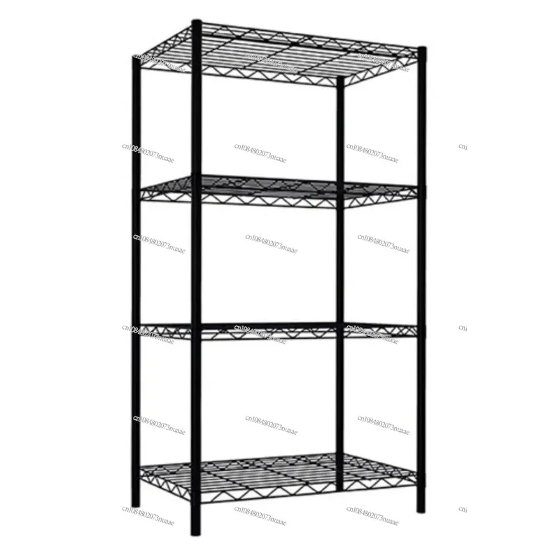 

Home Basics 13.8"W X 21"D X 46.5"H 4-Shelf Wire Freestanding Shelves, Black