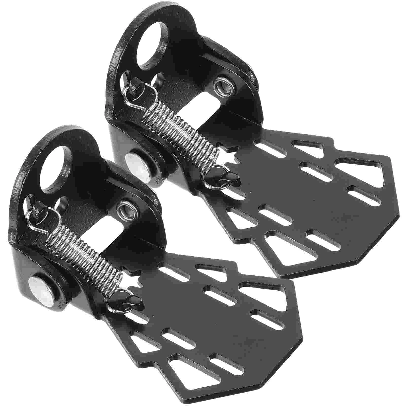 2 Pcs Foldable Mountain Bike Bicycle Rear Seat Pedals (black) 2pcs Folding Steel Foot Stands Child