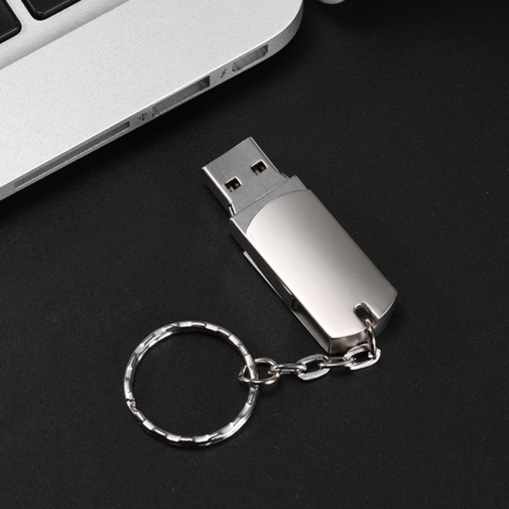 JASTER Metal USB 2.0 محرك فلاش USB 128GB 64GB دوران القلم محرك 32GB 16GB 8GB بندريف USB ذاكرة عصا مع مفتاح سلسلة 4GB