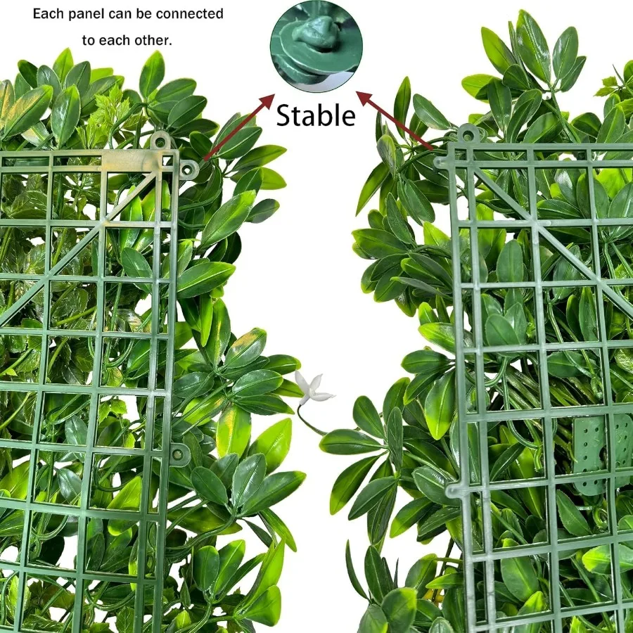 لفة حائط للنباتات الاصطناعية: 4FT X10FT 40 قدم مربع UVAnti Ivy Privacy Fence شاشة لوحات خضراء صناعية خلفية خشب البقس اللبلاب الكرمة Le