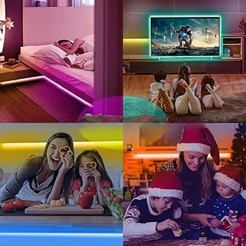 Taśma LED, inteligentna listwa świetlna z muzyką Bluetooth, oświetlenie otoczenia RGB Bluetooth, listwa świetlna RGB, listwa świetlna LED