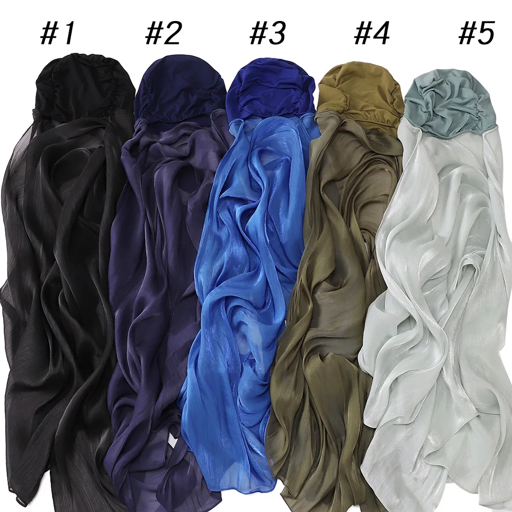 

Мусульманский женский капот, шифоновая шаль, мгновенный нижний шарф, шапка, исламский шарф, повязка на голову, эластичный хиджаб, повязка на голову, банданы, Turbante Mujer