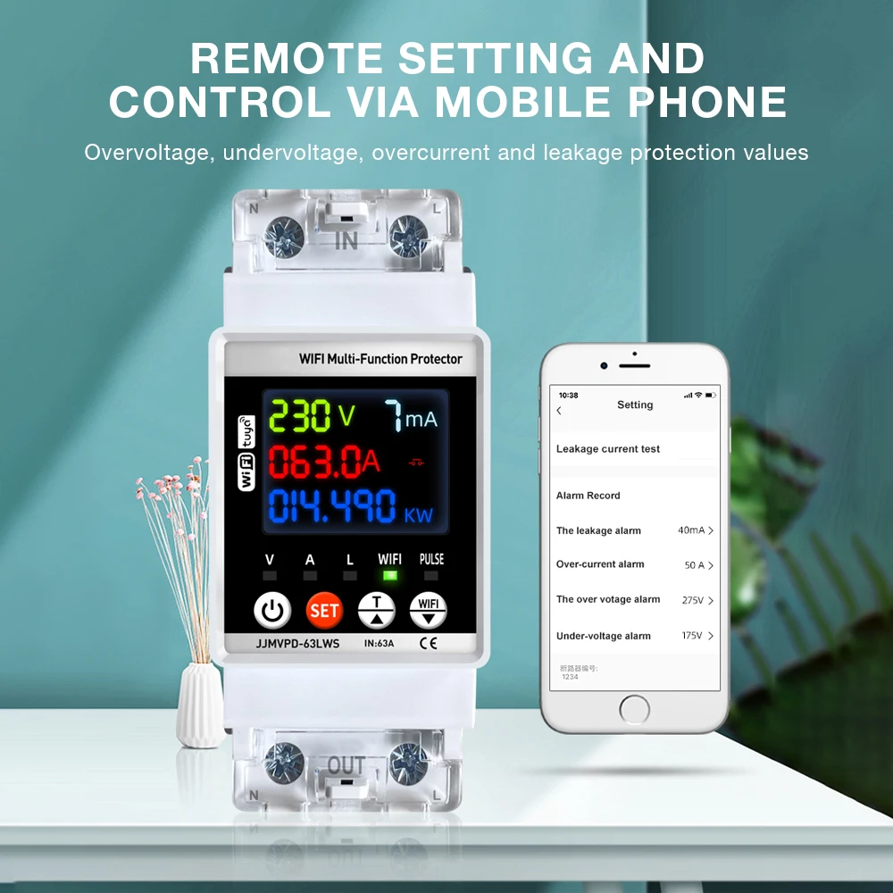 Medidor de potencia WiFi con pantalla a color y protección - imagen 4