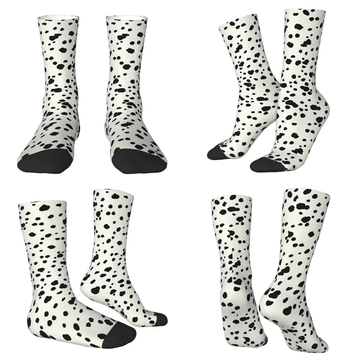 Dalmatian Dog Texture Socks Harajuku Sweat Absorbing Stockings All Season Long Socks for Man Woman Valentine's Day Gifts