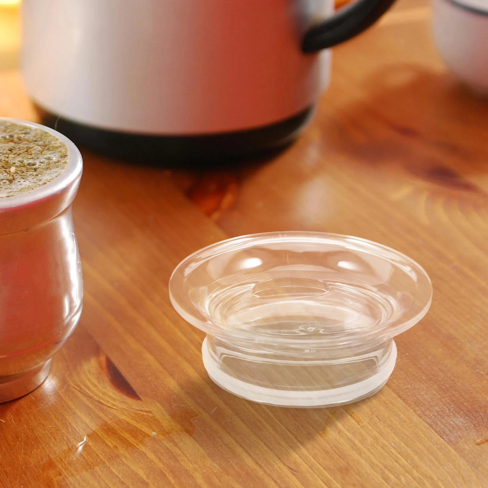 

4pcs Insulated Cup Cover Dust Lid Replacement for 8OZ Transparent Plastic Protector Temperature Retention for Mate