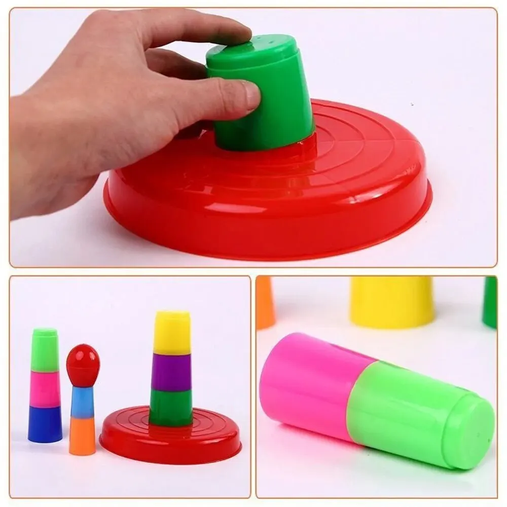 Children Outdoor Fun & Toy Sports Circle Ferrule Stacked Layers Game Parent-Child Interactive Ferrule Throwing Game Kids