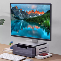 Ergonomic Monitor Riser Stand office Drawer Organizer Computer Screen Desktop Shelf  Aluminum Alloy Multi-Functional Workstation