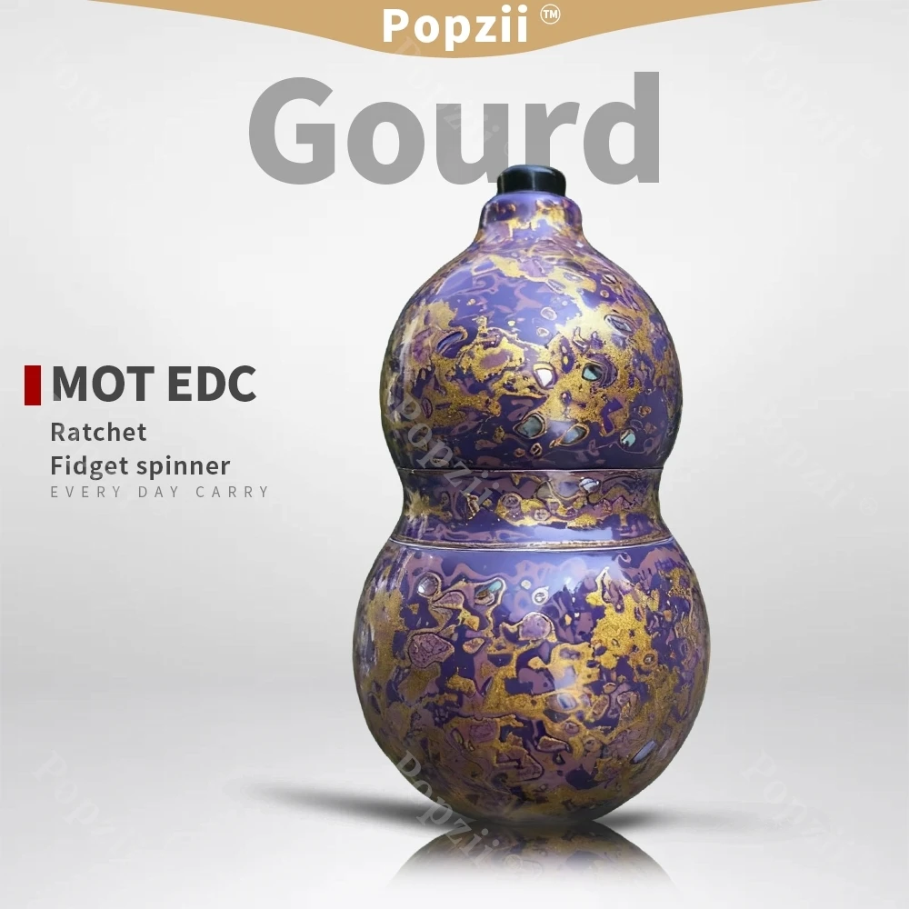 

MOT EDC PEEK Gourd EDC Decompression Toys Exquisite Lacquer Craft Fingertip Gyro Metal Fidget Toys For Adults